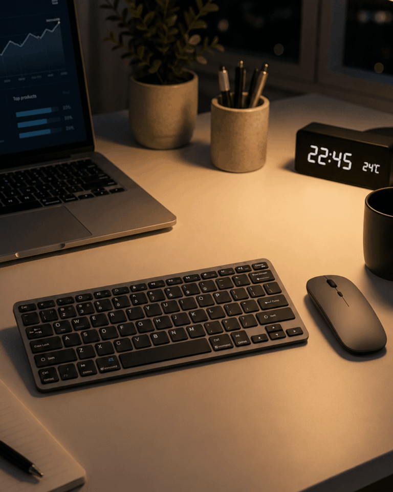 Telefon Tablet ve Bilgisayar Uyumlu Kablosuz Klavye Mouse Kombini