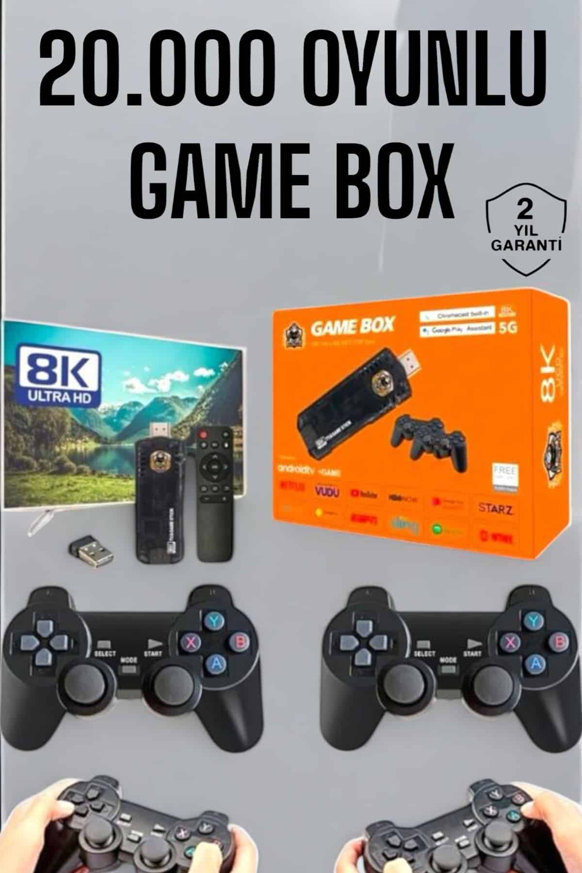 8K Premium 20.000 Oyunlu Gamebox TV Uyumlu