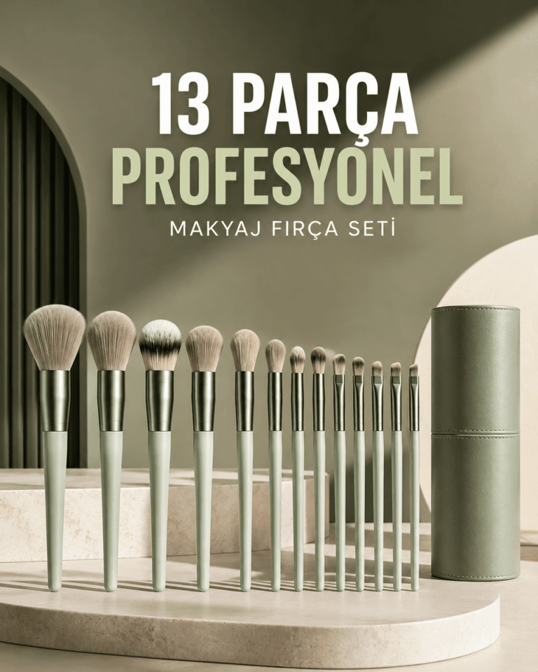 Profesyonel Makyaj Fırça Seti 13 Parça Yumuşak Kıllı Fırça Seti Far Fırçası