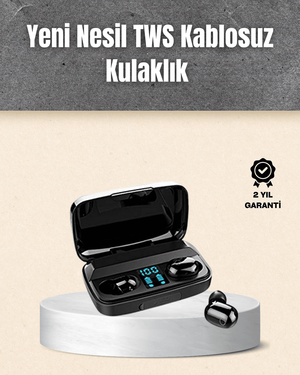 A10s TWS Ergonomik Bluetooth Kulaklık Uzun Pil Ömürlü
