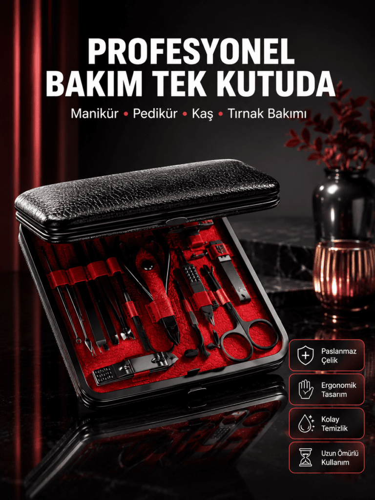 Siyah Kaymaz Teknolojili El ve Ayak Bakım Seti Yeni Nesil