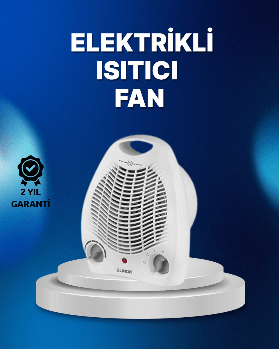 Mini Elektrikli Isıtıcı – 2000W Güç, Fanlı Isıtma, 3 Isı Modu