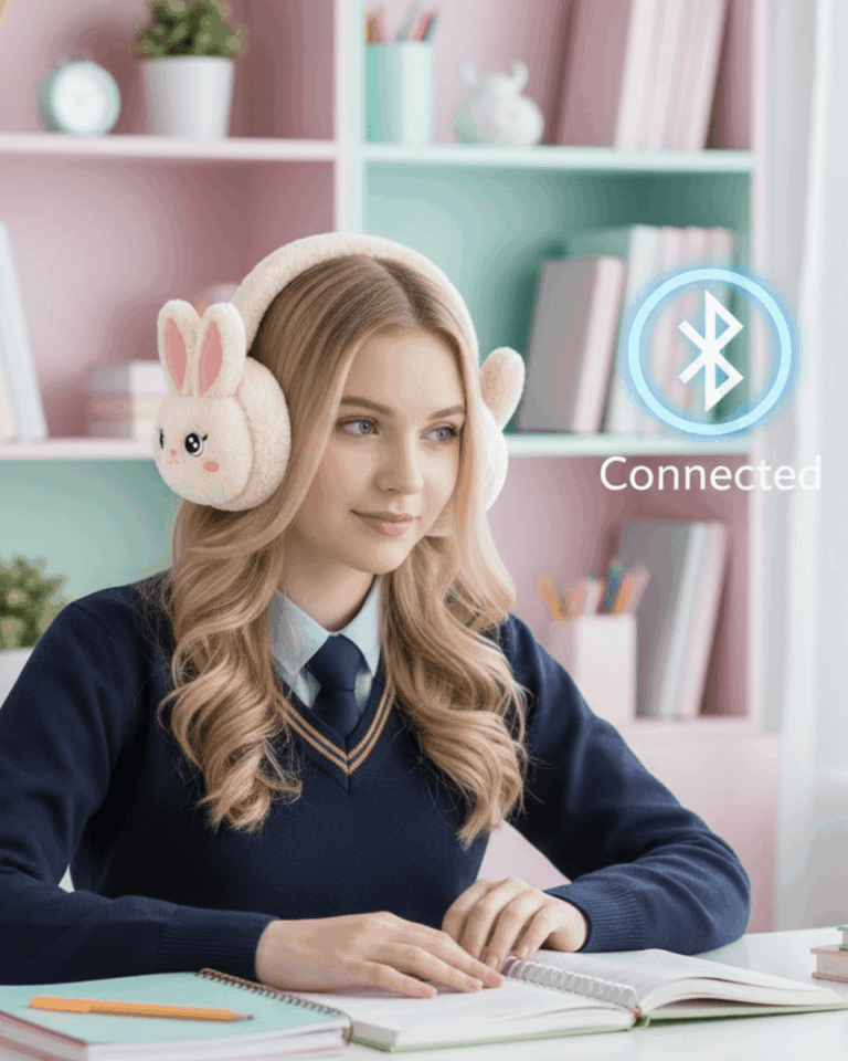 Kablosuz Tavşan Tasarımlı Bluetooth Kulaklık TF Kart Destekli