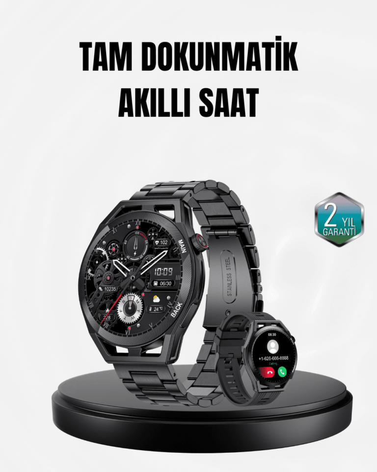 Spor ve Sağlık Takip Özellikli Akıllı Saat – Kalp Atış, Uyku ve Adım Ölçer Fonksiyonlu