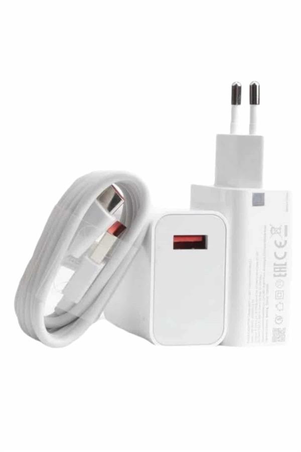 Beyaz Ultra Plus Hızlı Şarj Seti Şarj Adaptörü ve Kablosu 67W