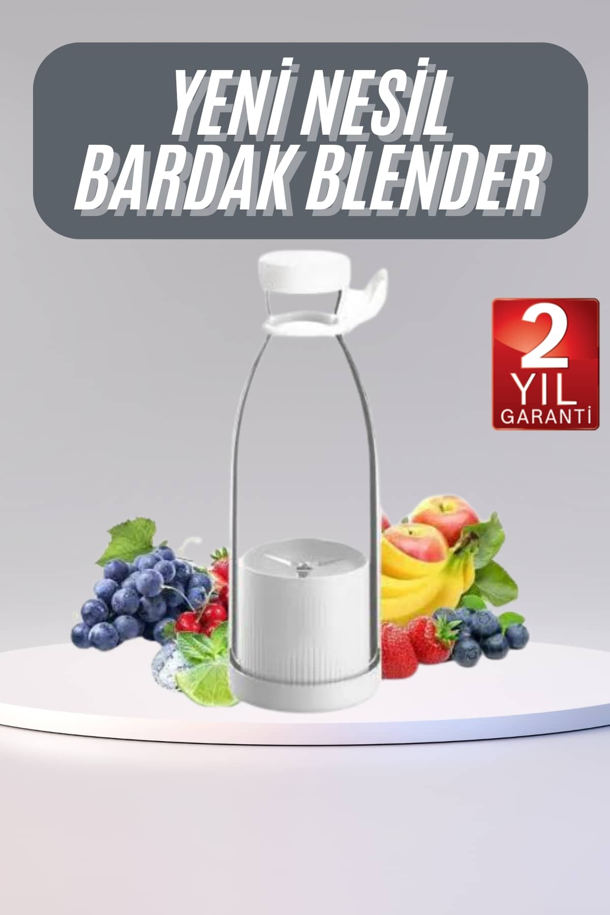 u Geçirmez Kablosuz Şarjlı Dayanıklı Taşınabilir Mini Blender