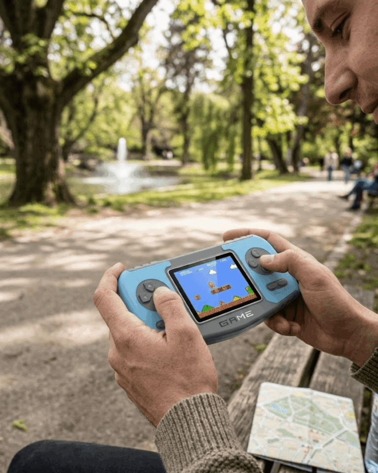 Taşınabilir Klasik Oyun Konsolu TV Bağlantılı Dahili Oyunlu Şarjlı Game Console