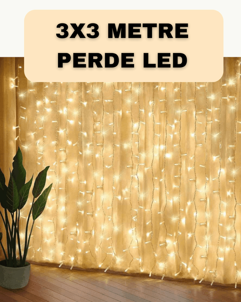 Dekoratif 3x3 LED Perde Işık Şelale Tasarım Enerji Tasarruflu