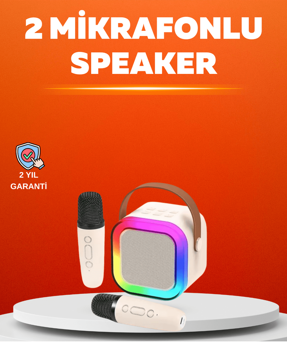 Ses Efektli Mikrofonlu Kablosuz Karaoke Sistemi