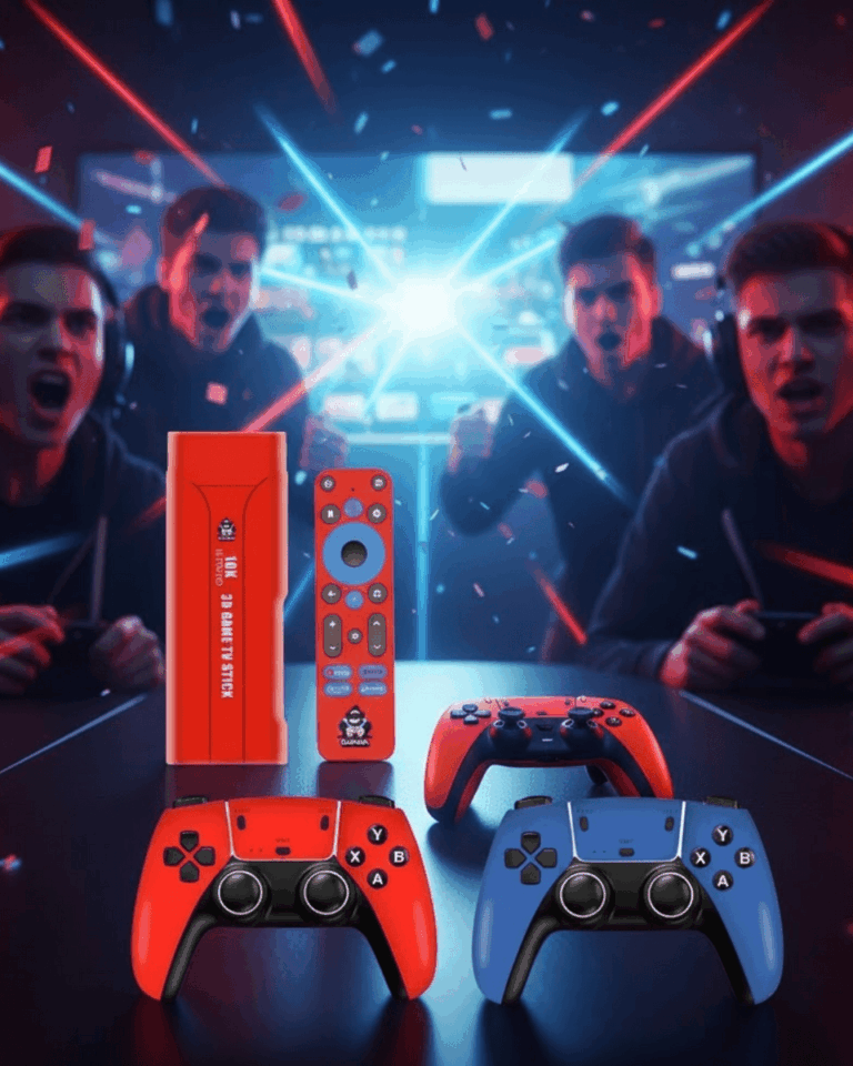 Retro Android Game Stick 64GB 10K HD Çift Kişilik Oyun Konsolu