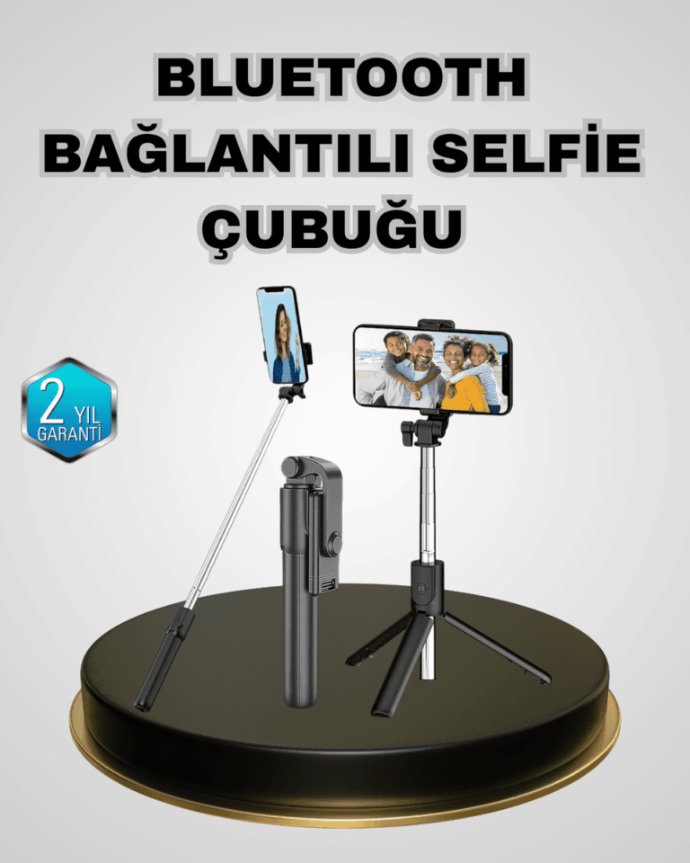Bluetooth Selfie Çubuğu – Kablosuz, Hafif ve Yüksek Çözünürlüklü Çekim İçin