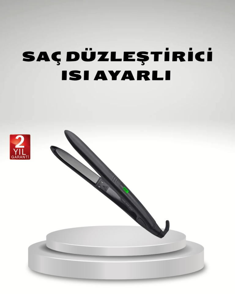 Isı Ayarlı Saç Düzleştirici Titanyum Seramik Plaka, Dijital Ekran