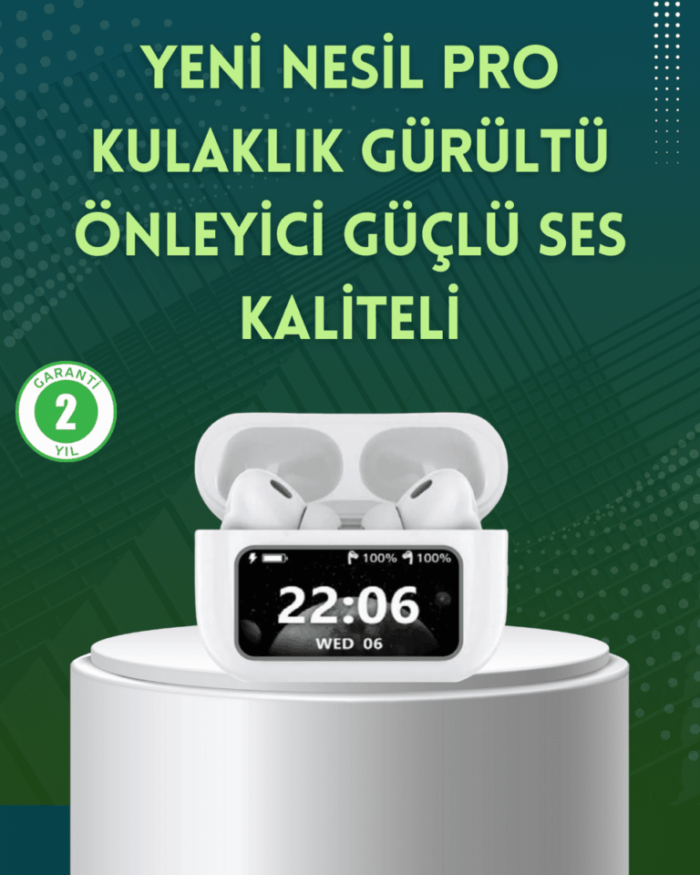 Yüksek Bass ve Güçlü Ses Özellikli Akıllı Bluetooth Kulaklık Dokunmatik Kontrol