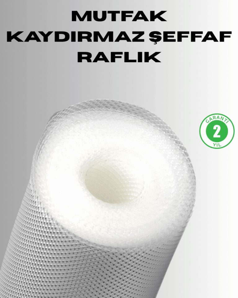 Kaydırmaz şeffaf raflık çekmece örtüsü 45x300 cm