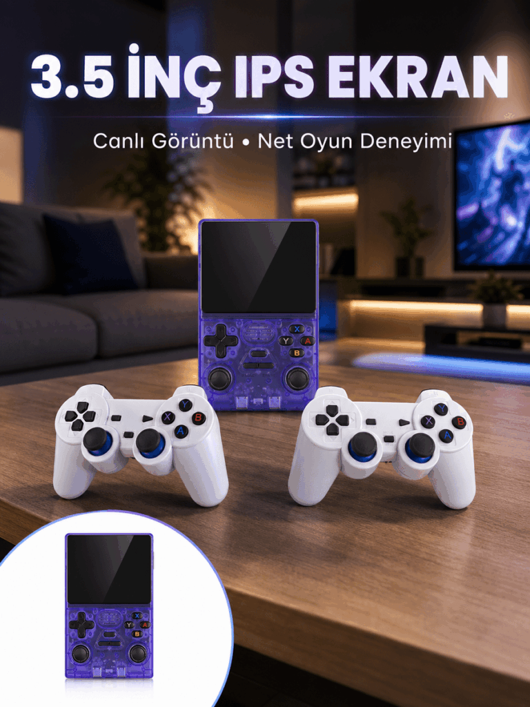 Taşınabilir Oyun Konsolu Çift Oyuncu Destekli HDMI Çıkışlı
