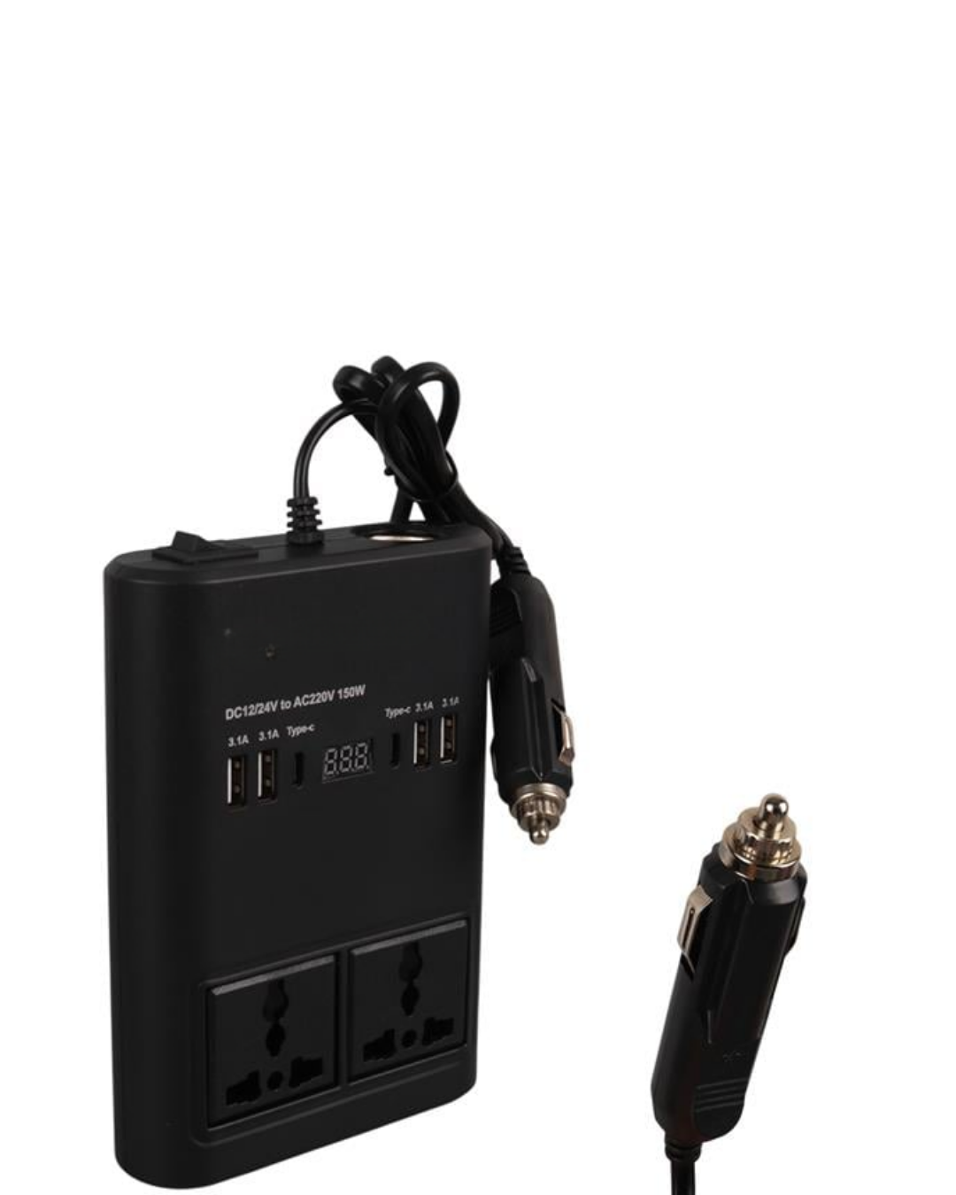 Araç Çakmak Girişli Güç İnvertörü 150W