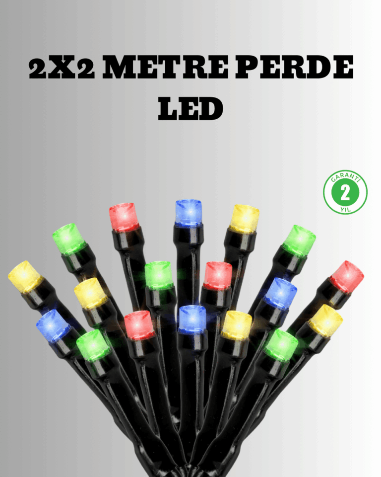2x2 Metre Pil ile Çalışan Perde LED Işık – 8 Modlu Dekoratif