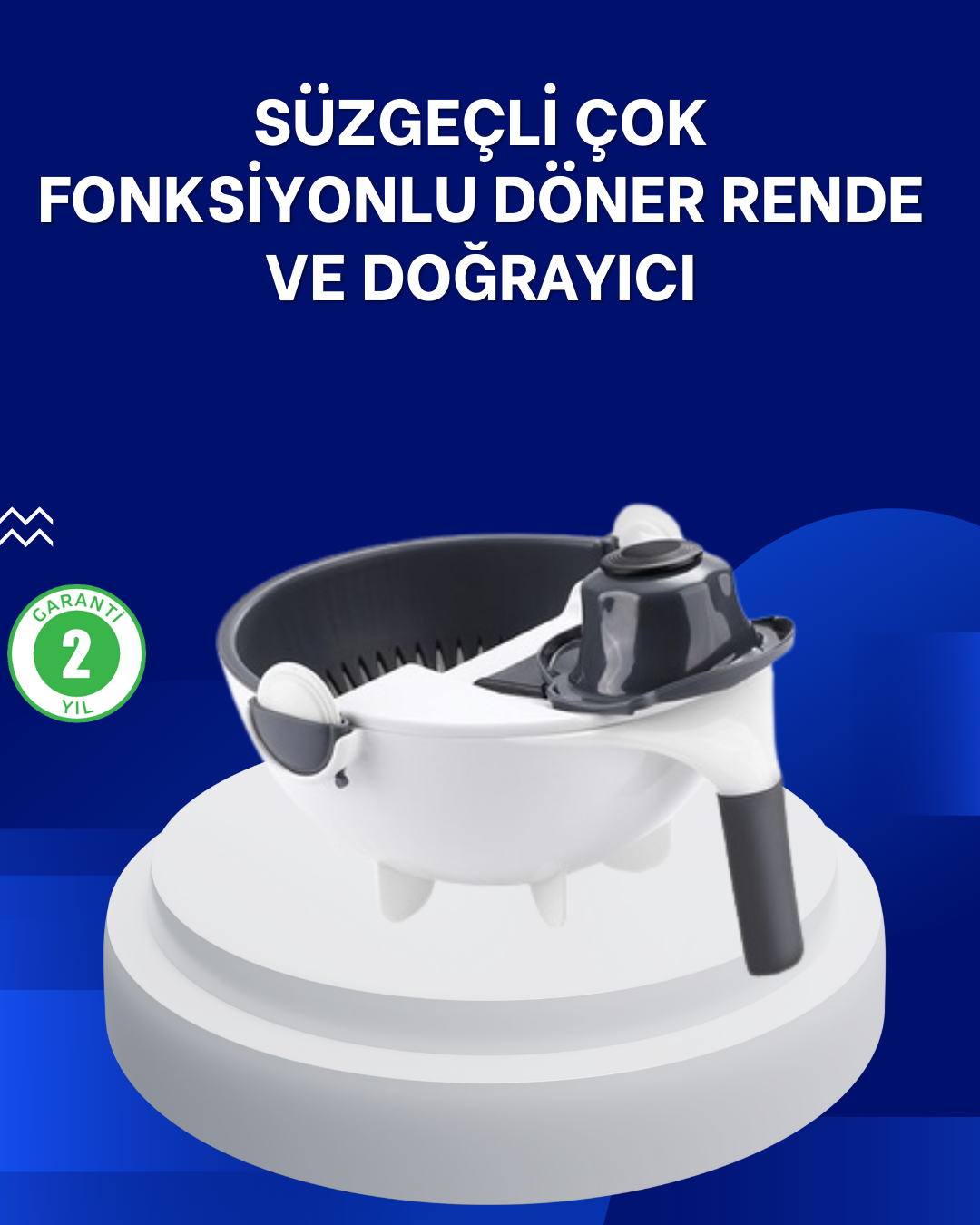 Mutfak İçin Pratik 5 Bıçaklı Rende ve Süzgeç Seti