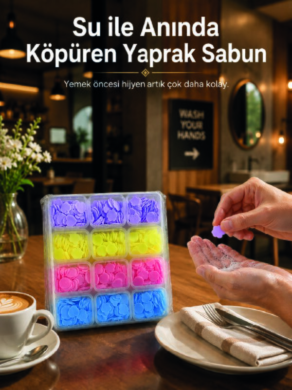 24 Adet Taşınabilir Yaprak Sabun Kutusu