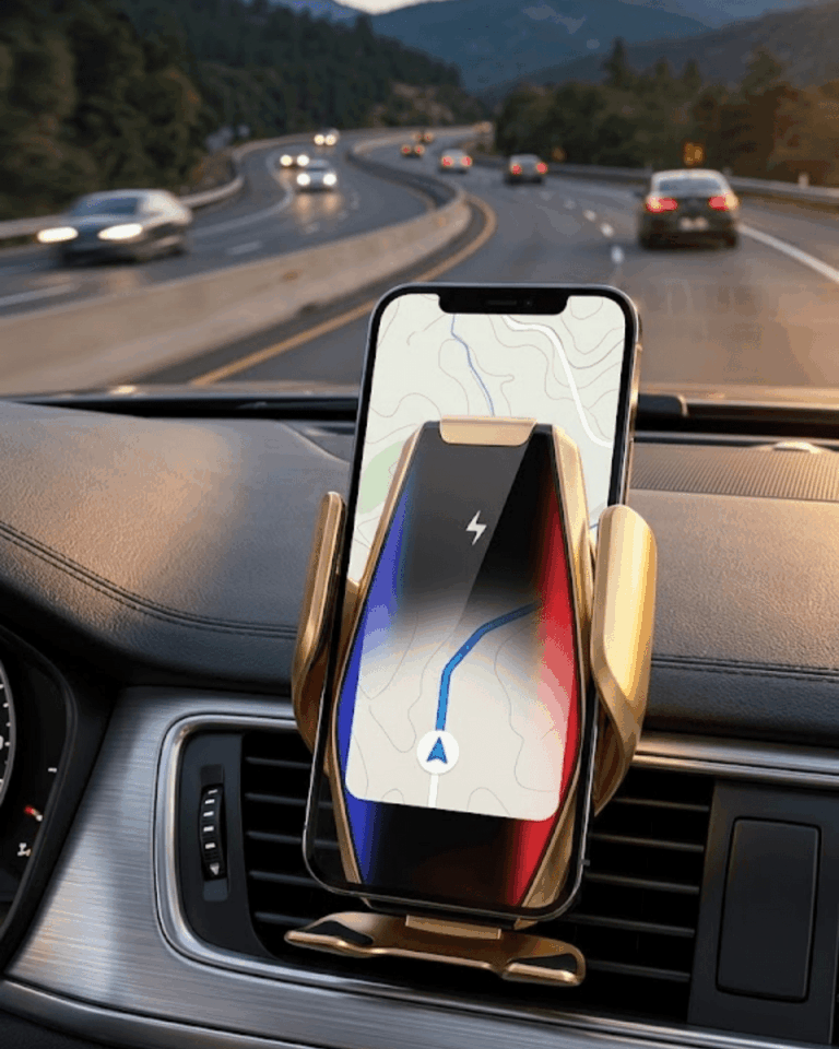 Kablosuz Şarjlı Araç Telefon Tutucu Sensörlü Otomatik Kilit 360 Derece Döner