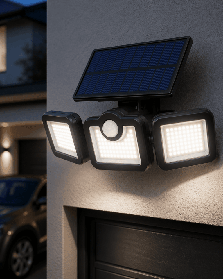 Kablosuz Solar Projektör Hareket Sensörlü Dış Cephe Lambası