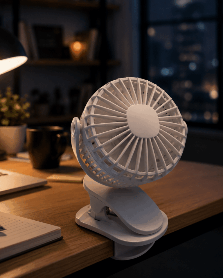 Çalışma Masası ve Yatak Başlığı İçin Klipsli Mini Fan