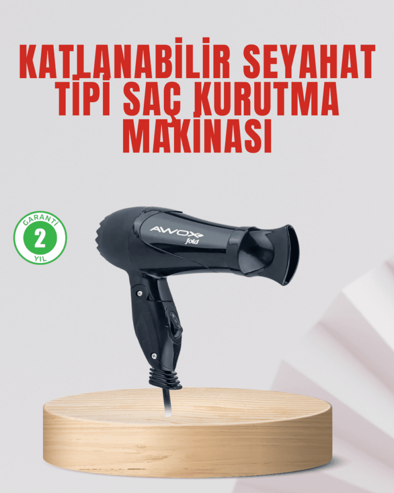 Seyahat Tipi Saç Kurutma Makinesi Katlanabilir Hafif Yapı
