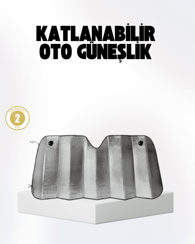 Otomobil Güneşliği – Katlanabilir Tasarım ve Süngerli Isı Yalıtımı