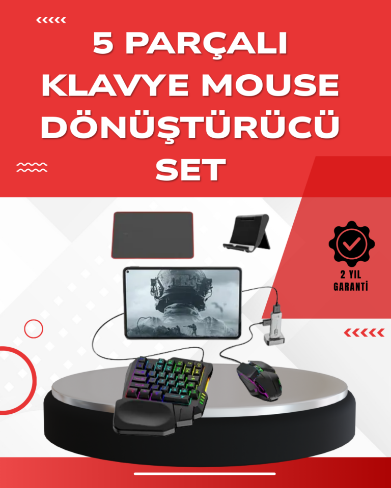 Android Uyumlu Oyun Klavye Mouse Seti | Taşınabilir & Dayanıklı