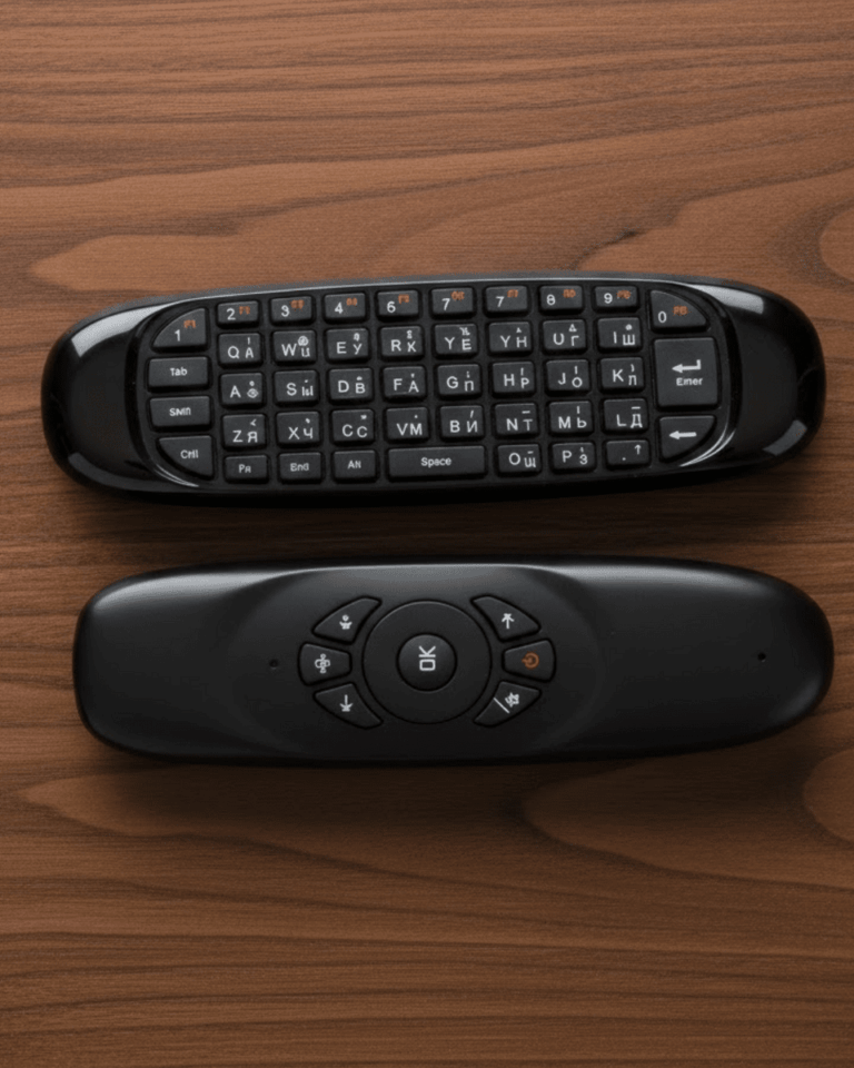 Çift Taraflı Hava Mouse Kablosuz Klavye ve Uzaktan Kumanda