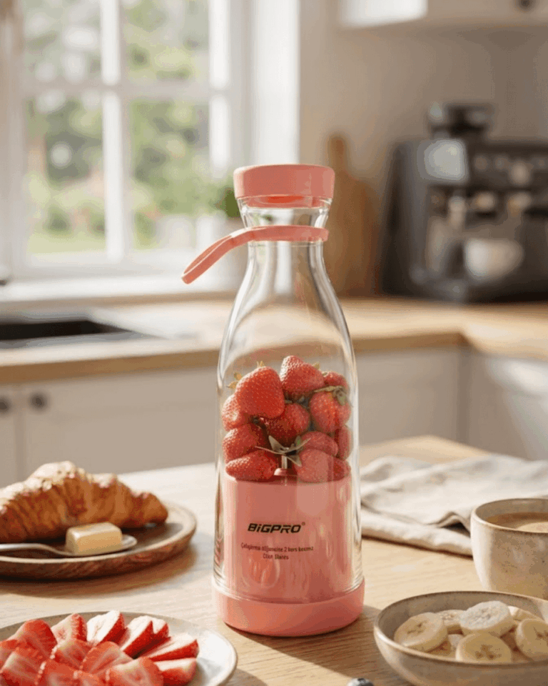 Kablosuz Taşınabilir Blender Smoothie Milkshake Hazırlama Tek Tuş Kullanım