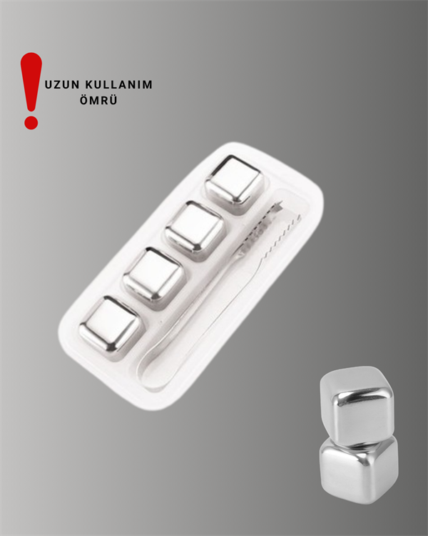 Hızlı Soğutma Özellikli Paslanmaz Metal Buz Küpü Takımı Yeni Nesil