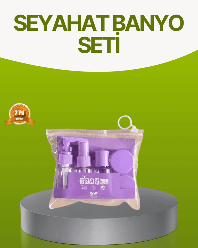 Seyahat Banyo Seti 5 Parça Şeffaf Taşıma Çantalı 30 ml