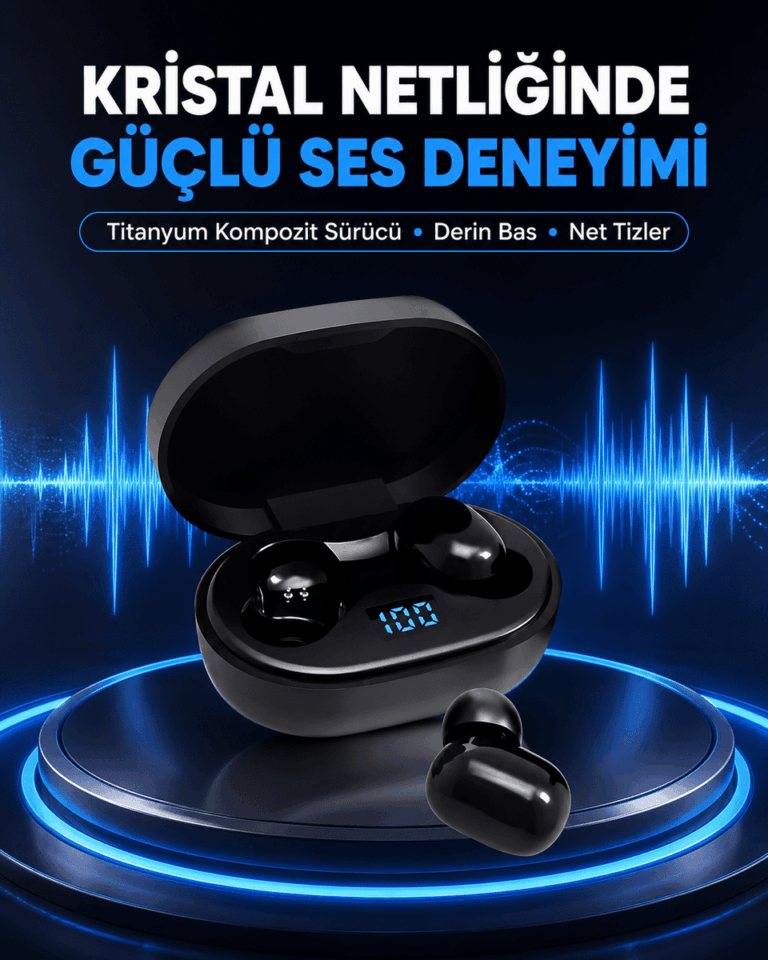 Titanyum Hoparlörlü Kablosuz Bluetooth Kulaklık Yeni Nesil