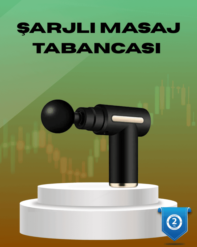 6 Kademeli Kas Masaj Tabancası 4 Başlıklı Güçlü Sessiz Sporcu Masaj Cihazı Şarjlı