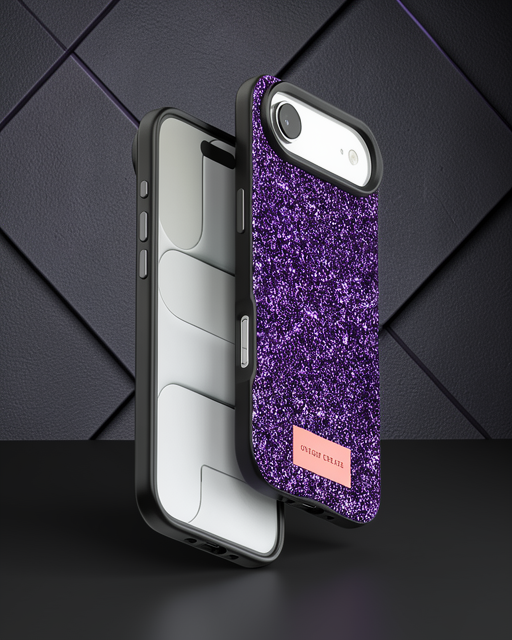 Onegif Apple İphone 17 Air Bright Simli Kapak - Derin Mor