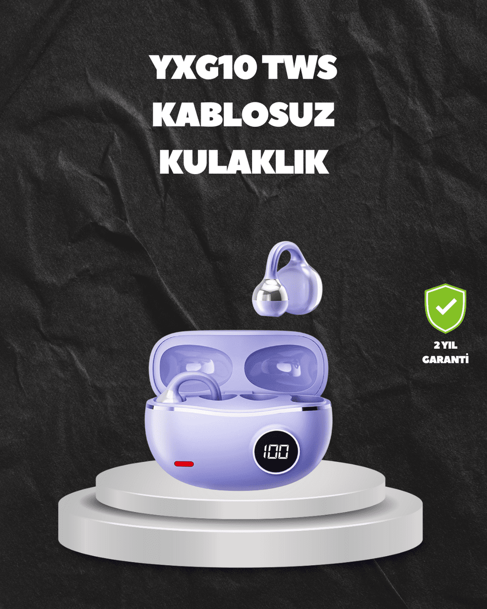 YXG10 TWS Kablosuz Kulak İçi – Elmacık Kemiği İletimli, Şık ve Hafif