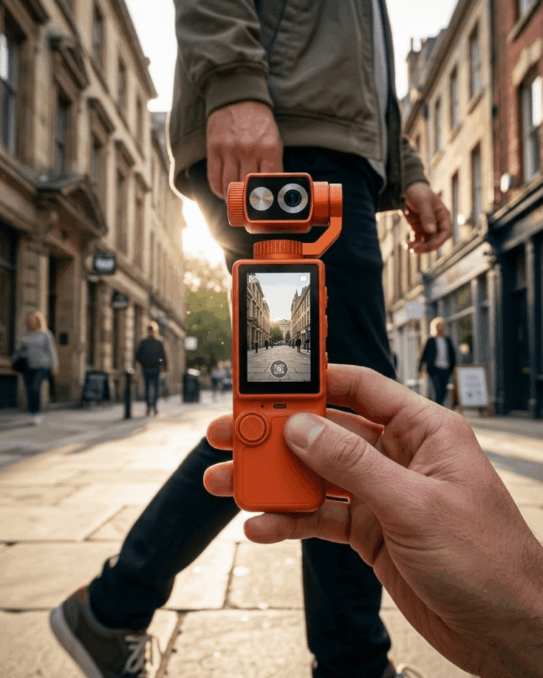 4K Ultra HD Gimbal Vlog Kamera 180 Derece Döner Lens ve Sabitleyici Özellikli