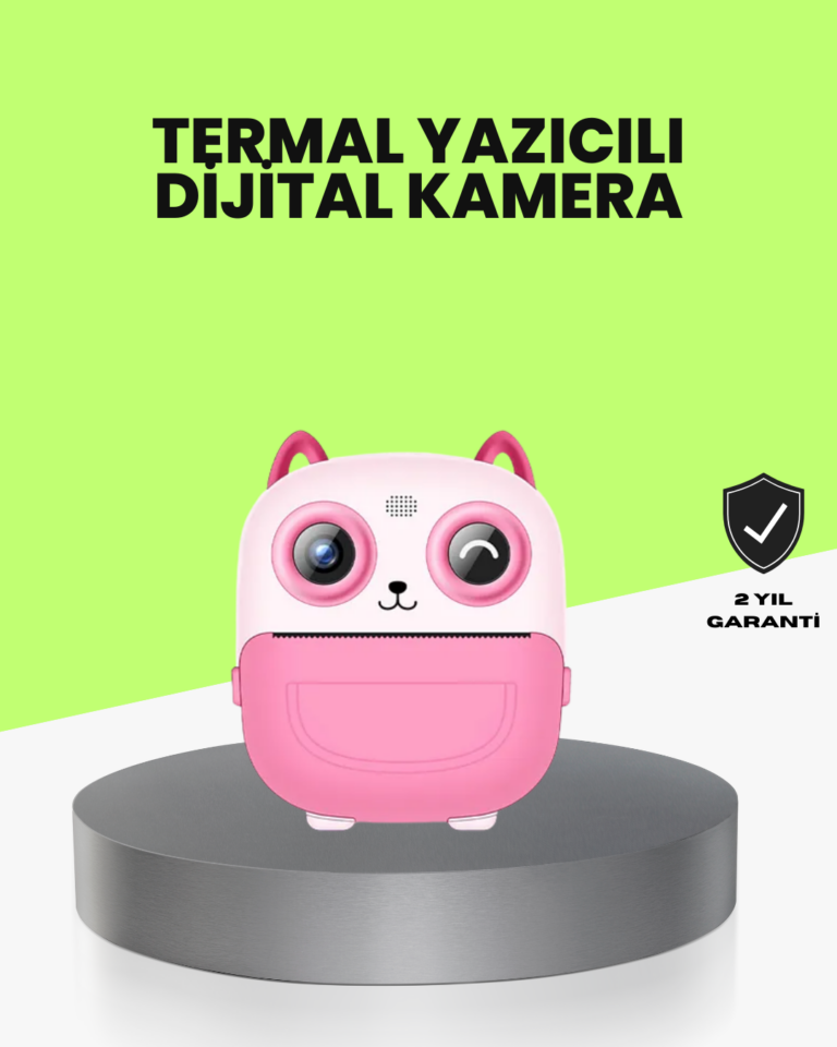 Termal Baskı Özellikli Çocuk Kamerası 1080P Video Destekli