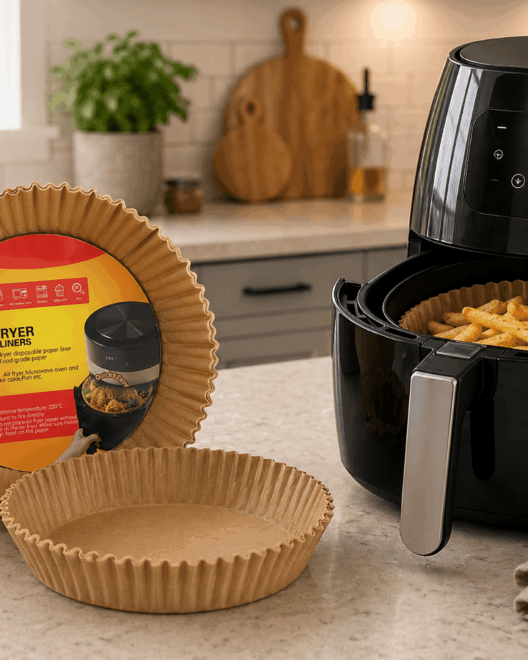100 Lü Airfryer Kağıdı Yağ Geçirmez Yapışmaz Pişirme Kağıdı