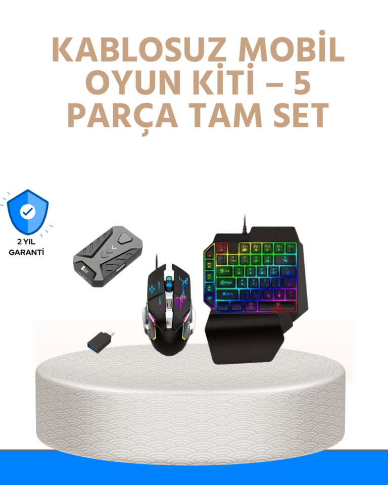 Bluetooth 5.3 Mobil Oyun Kiti – PUBG ve CODM İçin 5 Parça Set