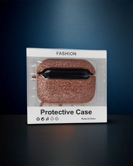 Apple Airpods Pro 2 (2.nesil) Spell Simli Kılıf - Rose Gold