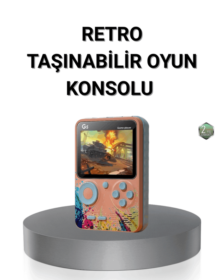 Retro Taşınabilir Oyun Konsolu 500 Klasik Oyunlu, 3.0 İnç Renkli Ekran