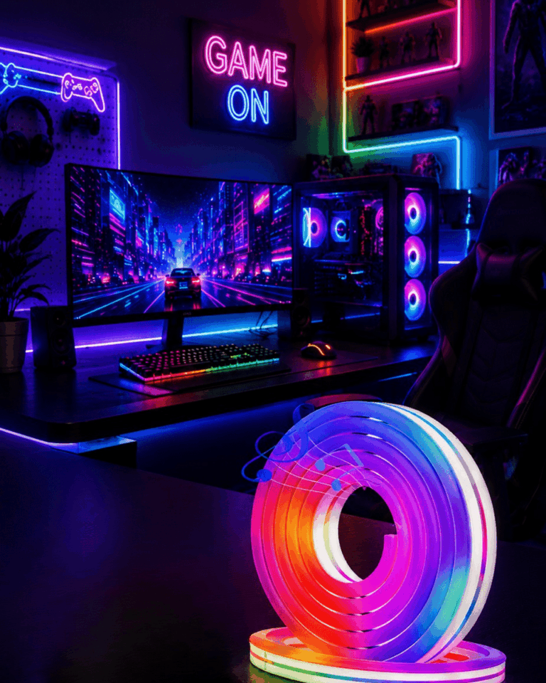 Uygulama Kontrollü RGB Neon Led Şerit Işık 16 Milyon Renk Destekli