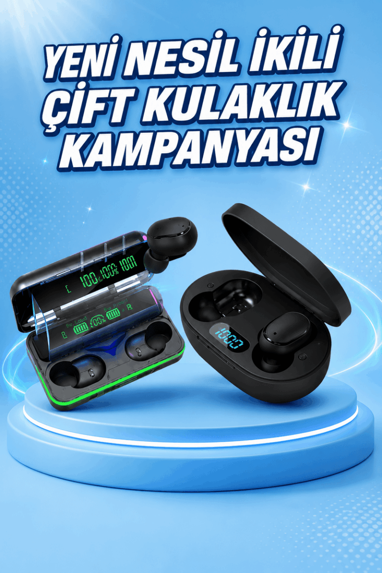 İkili Bluetooth Kulaklık Dijital Göstergeli Uzun Pil Ömrü Yüksek Ses Kaliteli