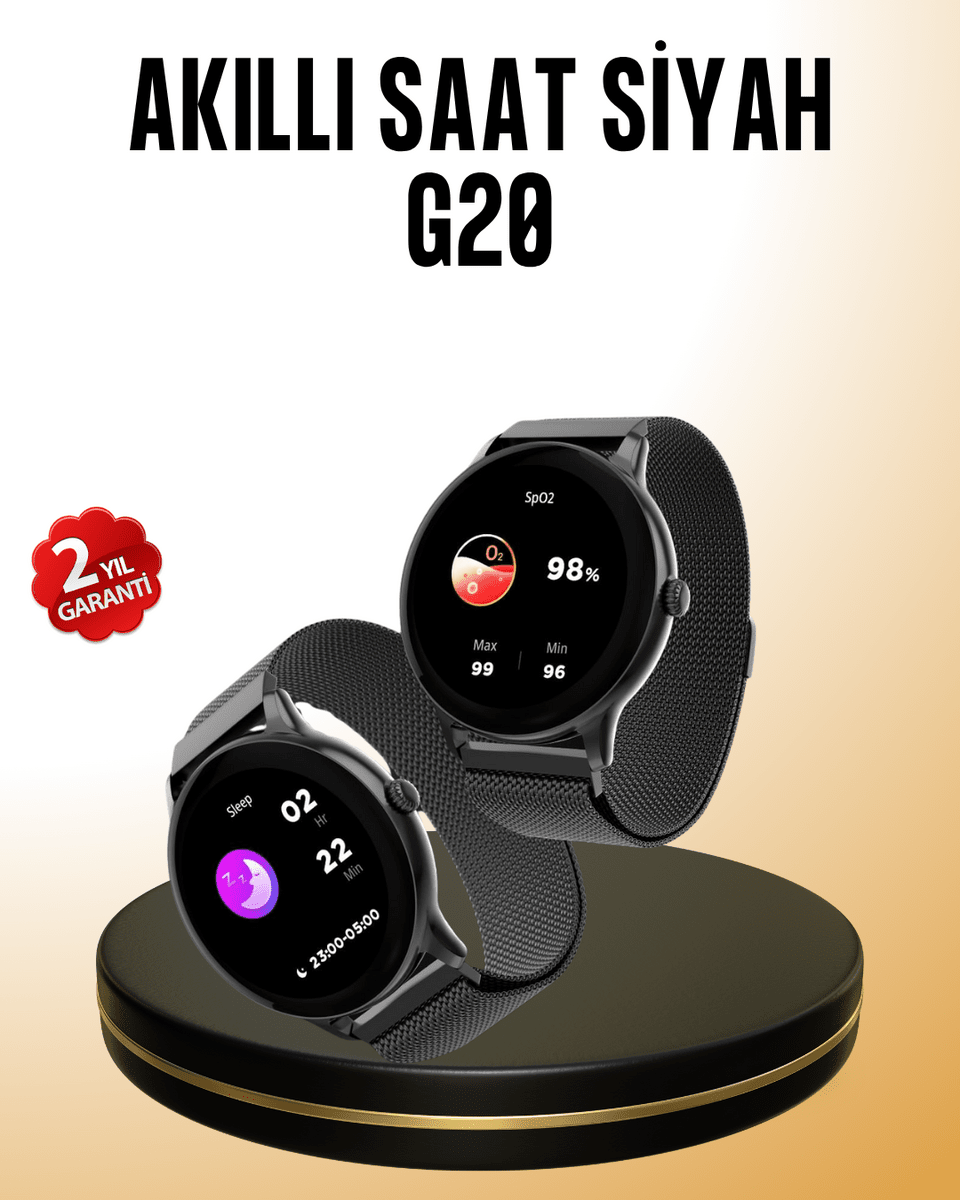 Bluetooth Akıllı Saat G20 Mini – Adım Sayar, Kalori Ölçer, Kalp Atışı Takibi