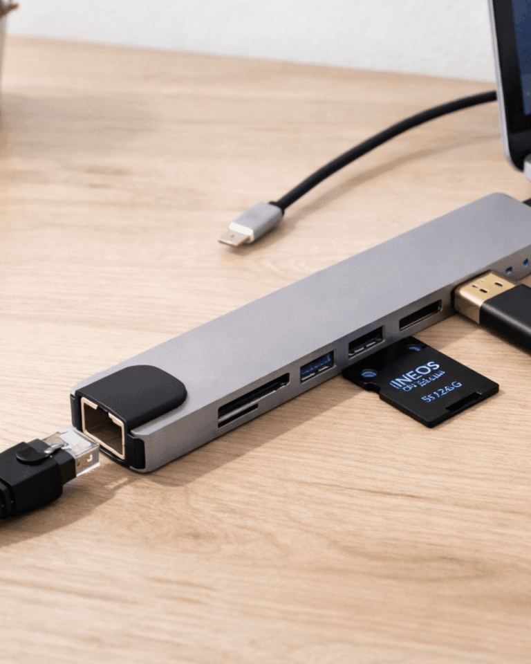 Çok Fonksiyonlu Type C Hub USB HDMI Ethernet Kart Okuyucu