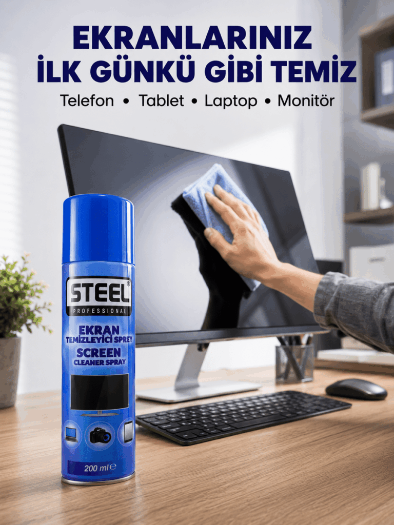 LCD, LED ve Telefon Ekranları İçin Ekran Temizleyici Sprey
