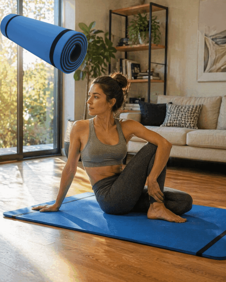 10 mm Yoga Matı Kaymaz Yüzey Çift Taraflı Kullanım Dayanıklı Eva Fitness Minderi