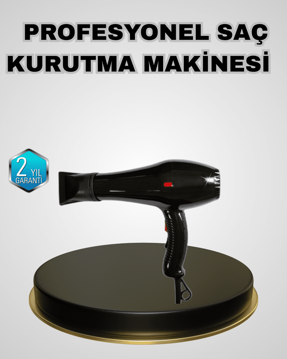 Profesyonel 2200W Fön Makinesi Soğuk Sıcak Üflemeli İki Kademeli